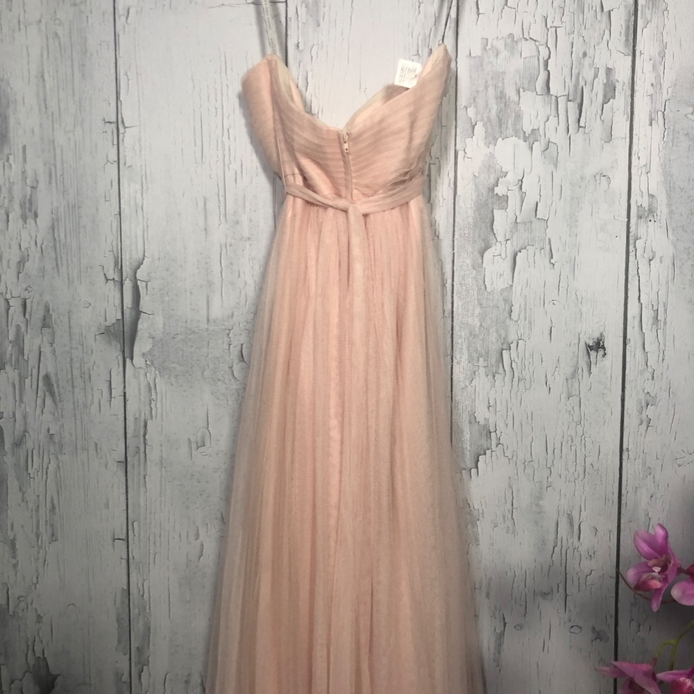 Jenny Yoo Strapless Tulle Gown in Blush Nude - Picture 6 of 8